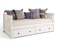 Divano letto - Legno - 205x95x86 cm - Bianco - Country contemporaneo