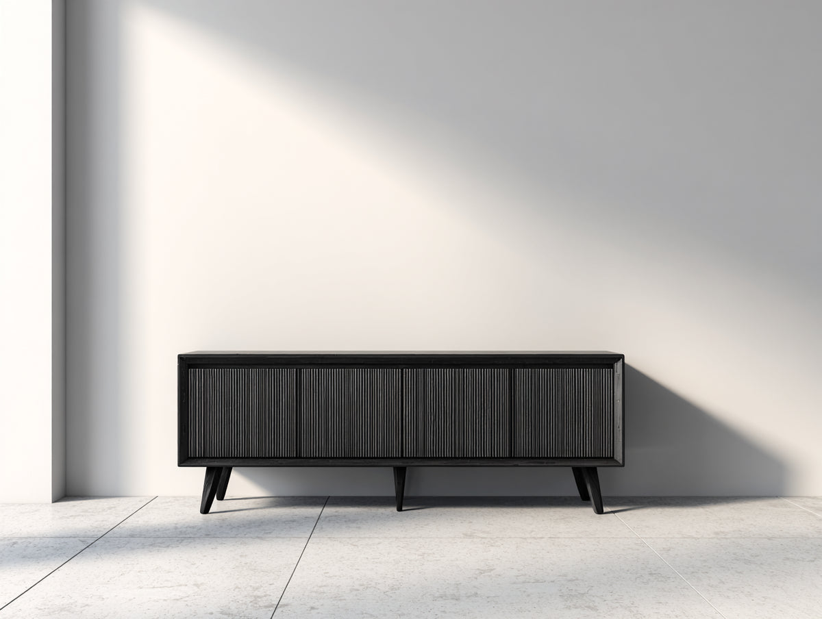 Mobile ingresso - Legno - 170 x 40 x 62 cm - Nero - Stile minimalista