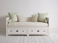 Divano letto - Legno - 205x96x88 cm - Bianco - Classico country