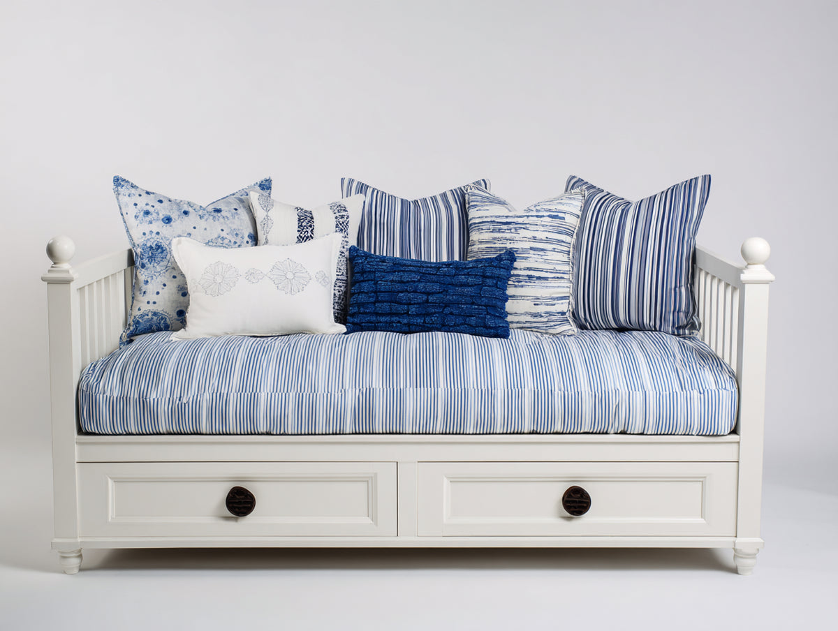 Divano letto - Legno - 208x96x94 cm - Bianco - Costiero classico