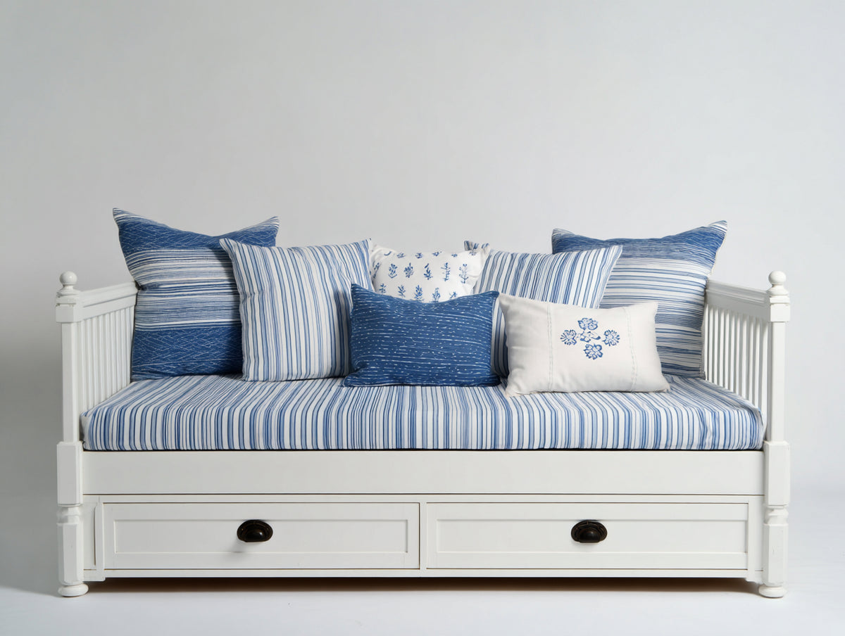 Divano letto - Legno - 212x98x99 cm - Bianco - Costiero tradizionale