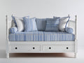 Divano letto - Legno - 206x96x95 cm - Bianco - Costiero tradizionale