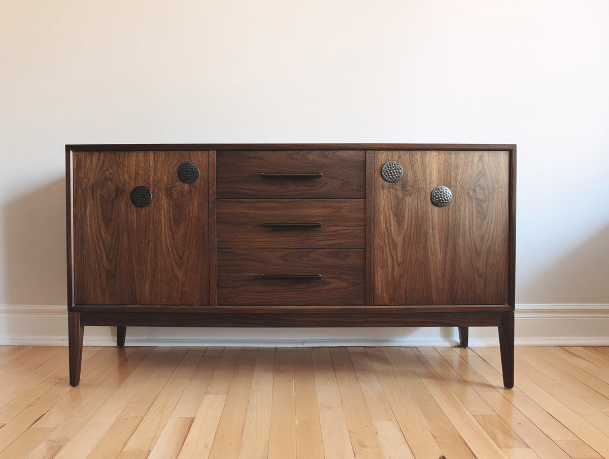 Mobile ingresso - Legno impiallacciato - 168 x 44 x 82 cm - Marrone scuro - Stile metà secolo