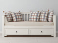 Divano letto - Legno - 210x98x90 cm - Bianco - Country moderno