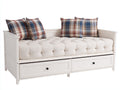 Divano letto - Legno - 210x98x88 cm - Bianco - Classico moderno