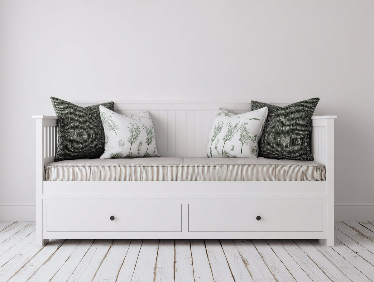 Divano letto - Legno - 202x93x84 cm - Bianco - Moderno country