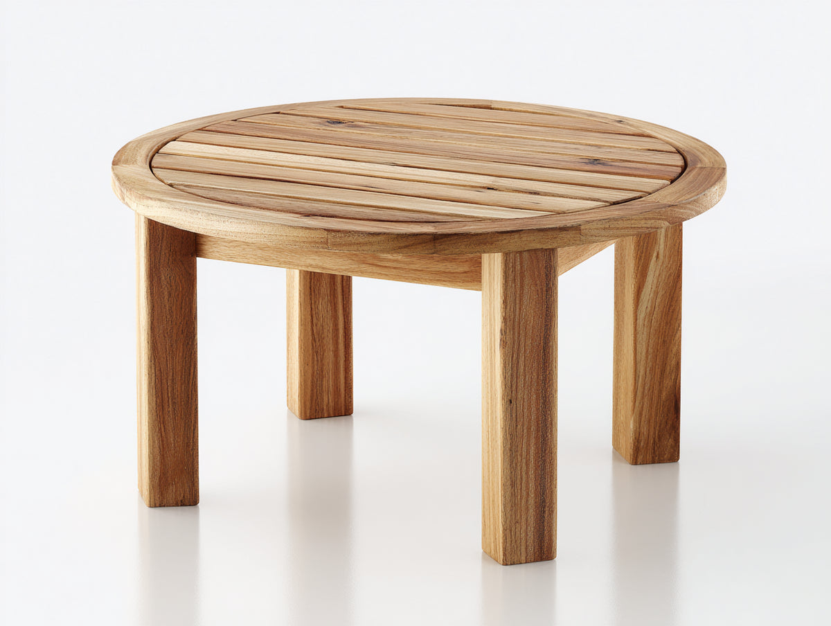 Tavolo da giardino - Teak massello - 75 x 75 x 50 cm - Marrone naturale - Stile naturale