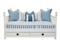 Divano letto - Legno - 210x98x100 cm - Bianco - Classico costiero