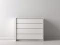 Cassettiera - Legno ingegnerizzato - 80 x 40 x 85 cm - Bianco - Design moderno