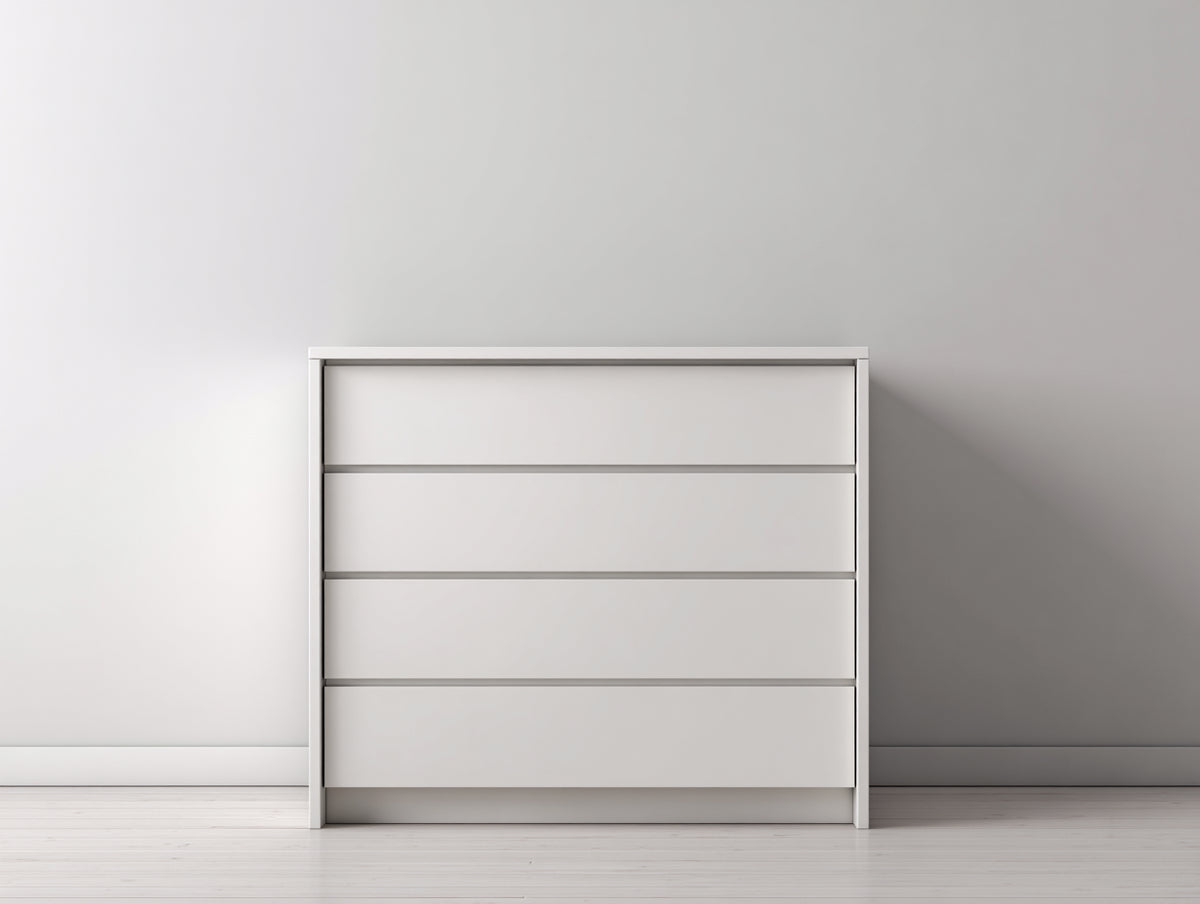Cassettiera - Legno ingegnerizzato - 80 x 40 x 85 cm - Bianco - Design moderno