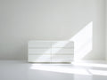Cassettiera - Legno ingegnerizzato - 120 x 45 x 72 cm - Bianco lucido - Stile contemporaneo