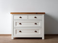 Cassettiera - Legno - 106 x 45 x 94 cm - Bianco-Marrone caldo - Stile rustico