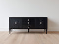 Mobile ingresso - Legno impiallacciato - 175 x 45 x 78 cm - Nero - Stile rétro moderno