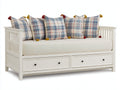 Divano letto - Legno - 212x98x87 cm - Bianco - Costiero classico